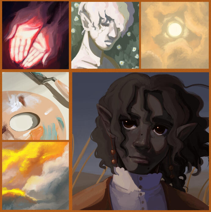 Illustrated Character Mood Board - Sulien 2023